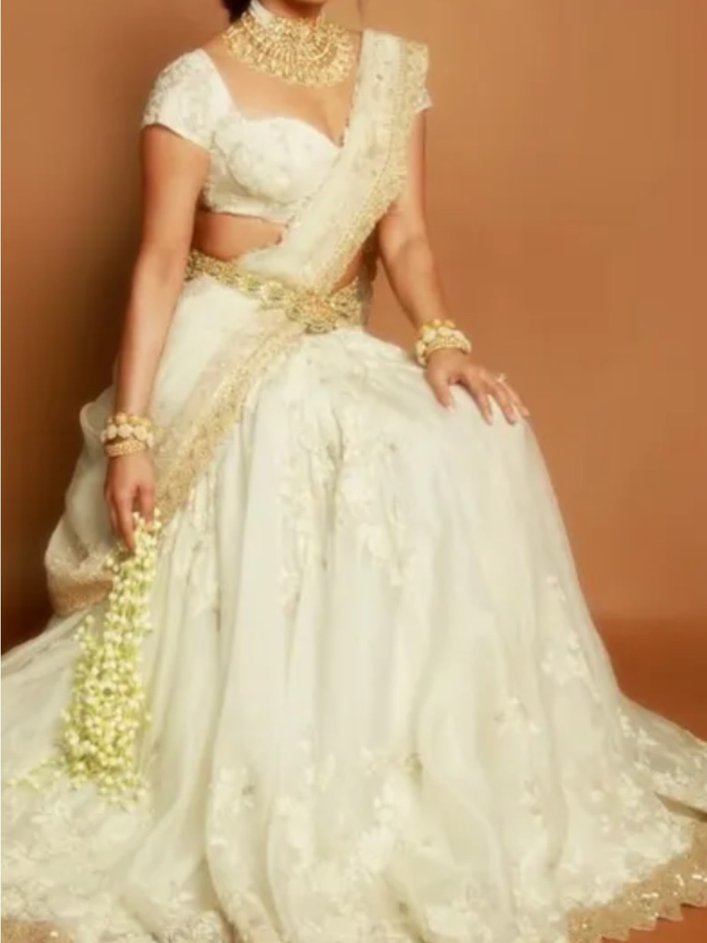 Priyanka Chopra Bridal Replica authentic silk Bridal Lehenga w hand embroidery M